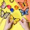 Wooden Hollow Spring Butterfly Ornaments Activity Craft Kit to Paint, 6 Styles DIY Blank Unfinished Wood Cutouts Ornament for Crafts Hanging Decorations Summer